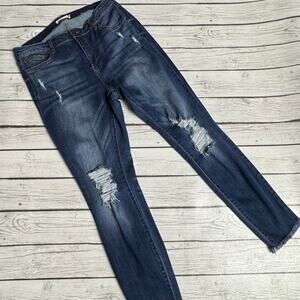 Cello Jeans Size 14 Women’s Skinny Leg Stretch High Rise Medium Wash Blue Denim